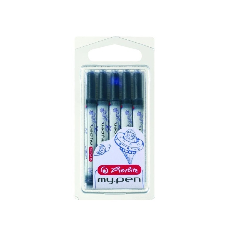 Patroane universale My Pen Herlitz, albastre, set 5 bucati - imagine 4